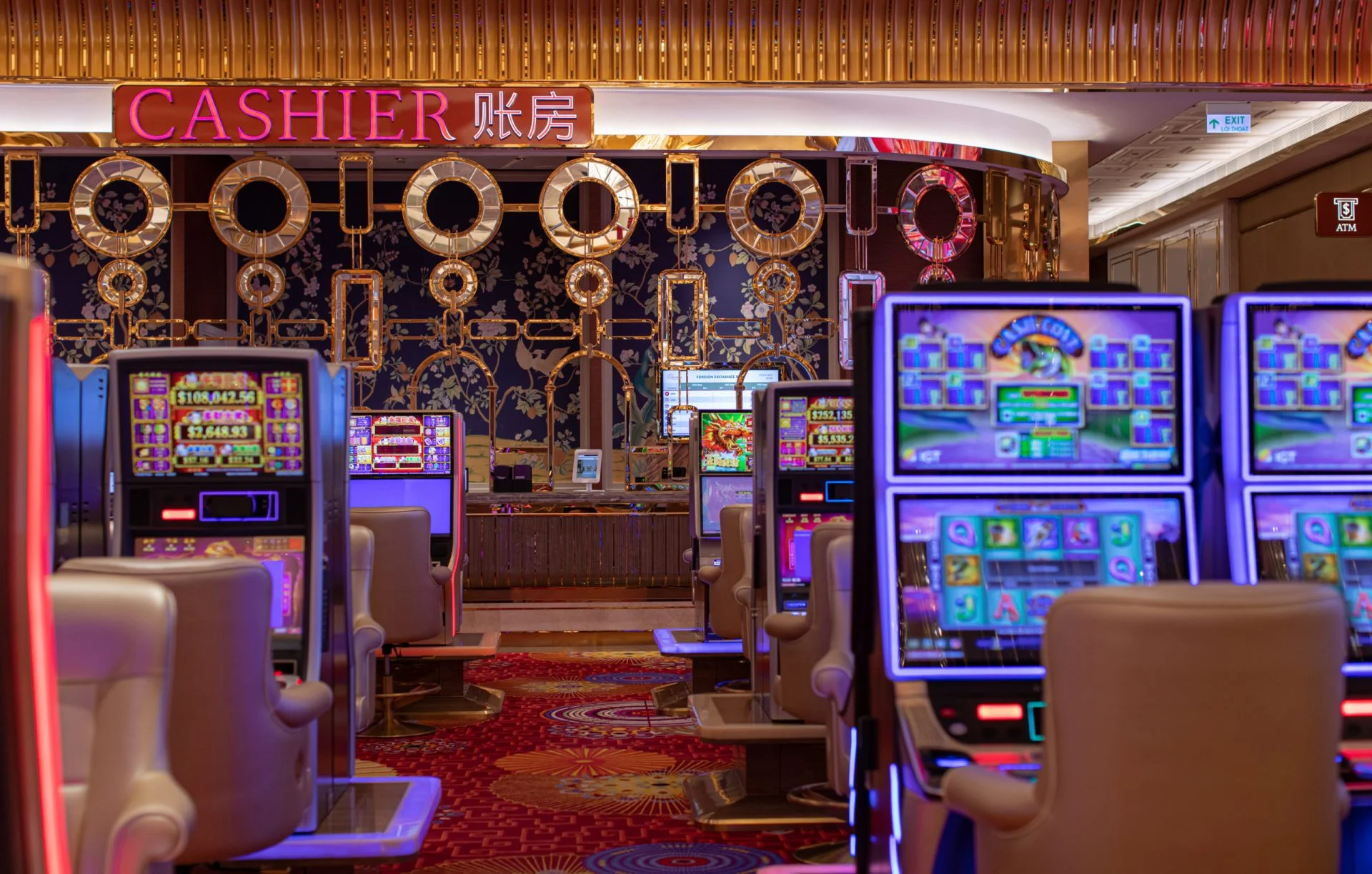 Image of a Sicbo casino in Vietnam, featuring a modern casino building with vibrant lighting, dedicated Sicbo gaming tables, and patrons actively playing the dice game in a lively and upscale casino setting.