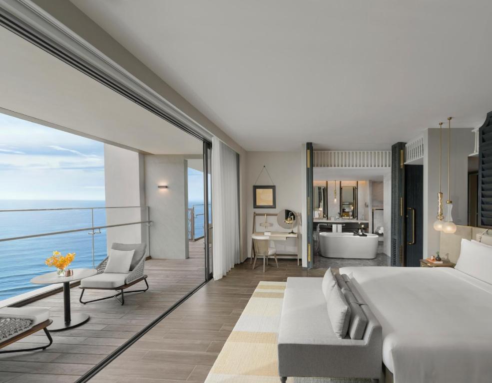 Luxurious suite interior at Hoiana Resort with ocean view