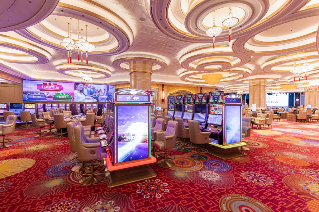 Modern casino floor at a Vietnamese beach resort