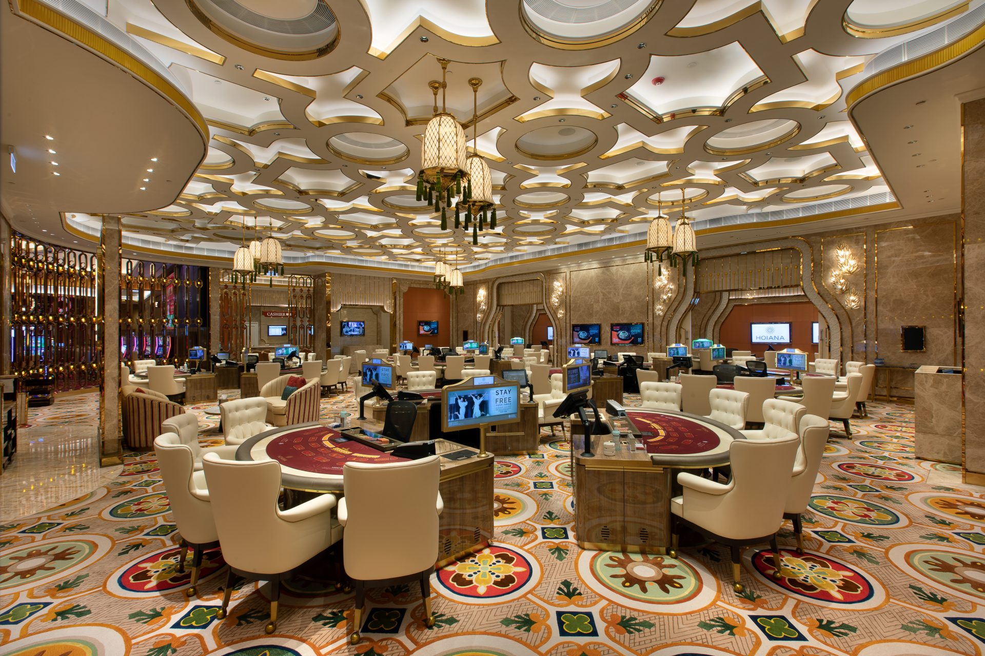 Baccarat game in progress at a Vietnamese casino