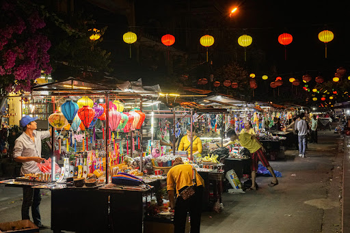 Modern nightlife hotspots in Vietnam with night market