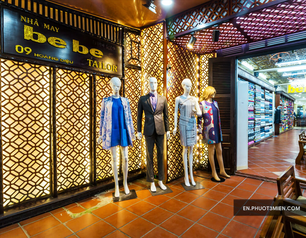 Exterior view of Bebe Tailors in Hoi An, renowned for its high-quality custom clothing and exceptional service