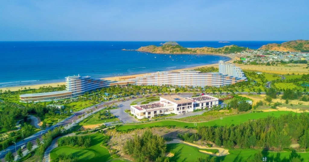 The expansive fairways of FLC Quy Nhon Golf Links, overlooking the coastal shores of Quy Nhon.