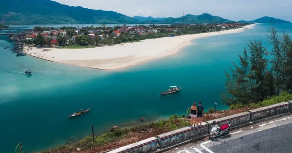 Scenic road trip from Da Nang to Hoi An, showcasing lush landscapes and coastal views, ideal for travelers exploring central Vietnam.