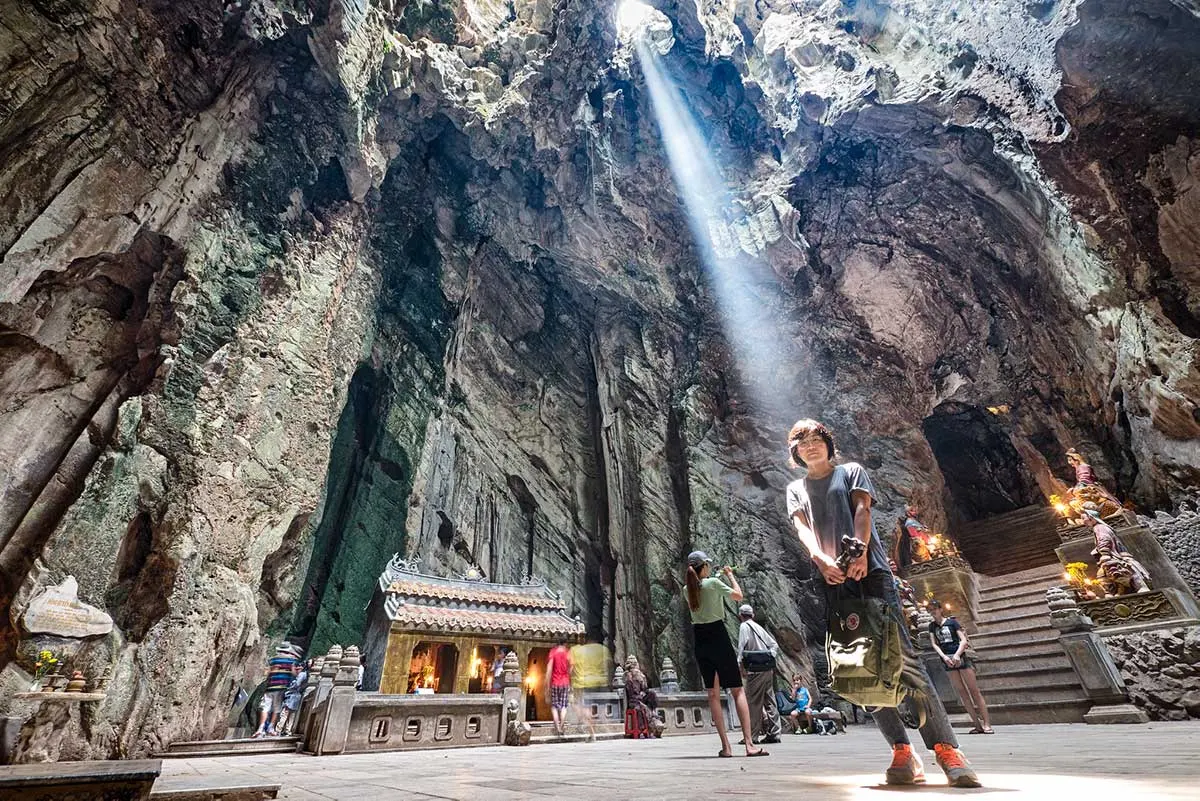 Scenic road trip from Da Nang to Hoi An, showcasing lush landscapes and coastal views, ideal for travelers exploring central Vietnam.